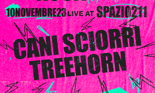 Spazio211 Torino: venerdì 10 novembre arriva la Rockish Night con Cani Sciorrì e Treehorn. 